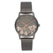 Nine West Women's Bracelet Watch, Silver/Gunmetal, Quartz Movement - Safqqa