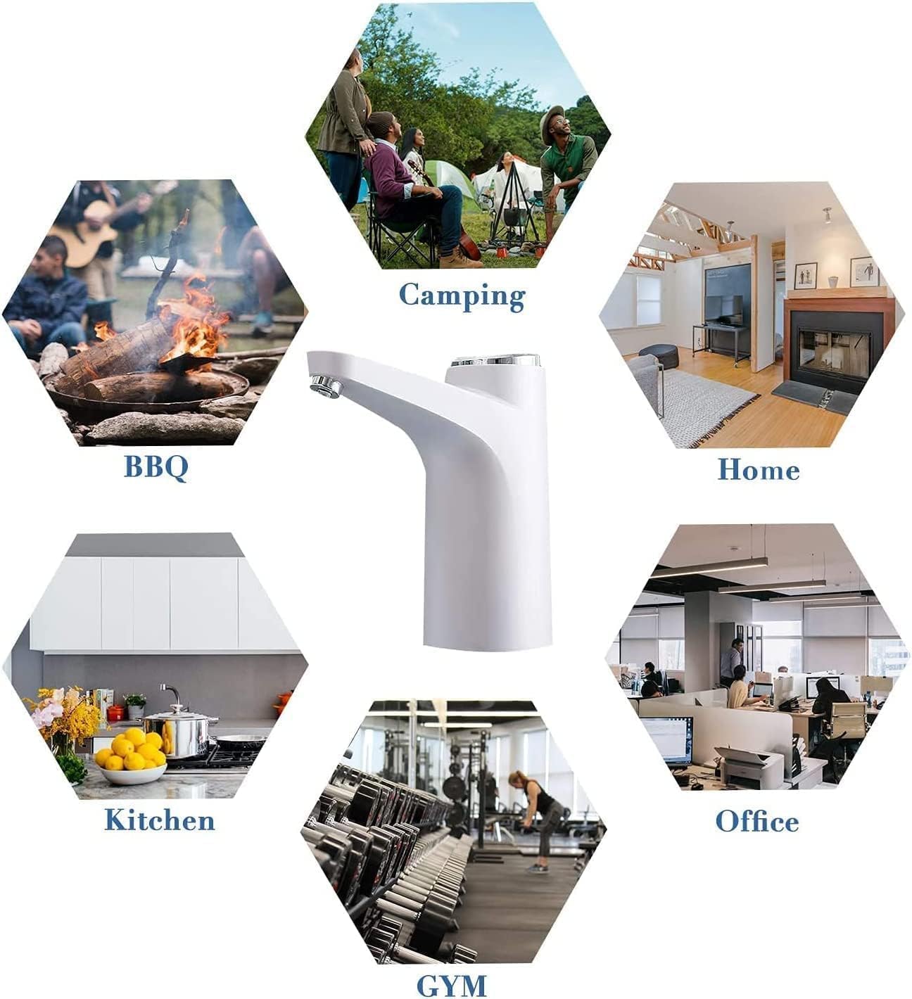 مضخة مياه كهربائية عامة مصممة لتسهيل سحب مياه الشرب من الجراكن الكبيرة. مناسبة لعبوات المياه بسعة من اثنين إلى خمسة جالونات، وتعمل بشكل أوتوماتيكي لتوفير استخدام مريح وسهل – Safqqa Egypt