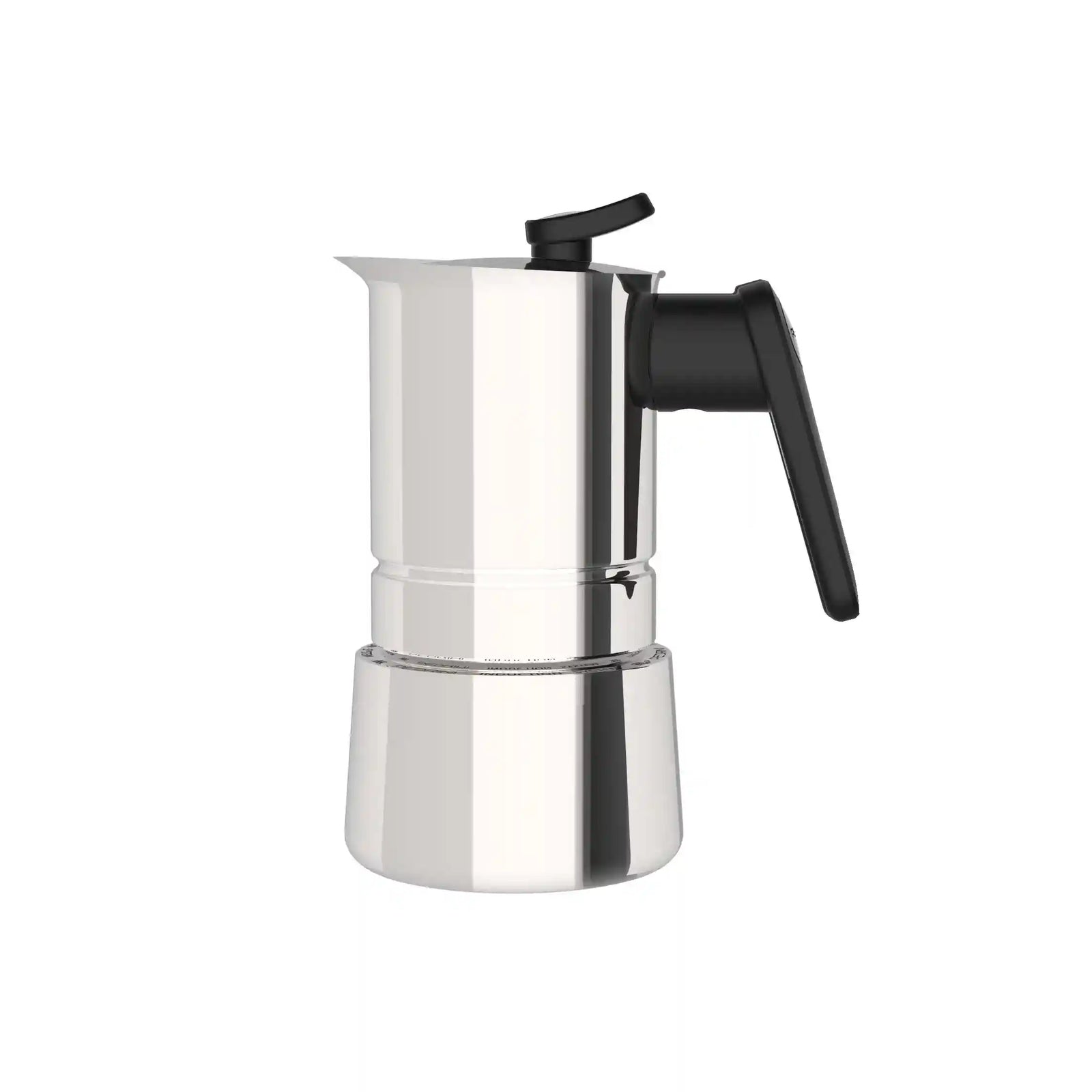 PEDRINI Steel moka coffeemaker, 4 cups, Stainless Steel, 02CF037