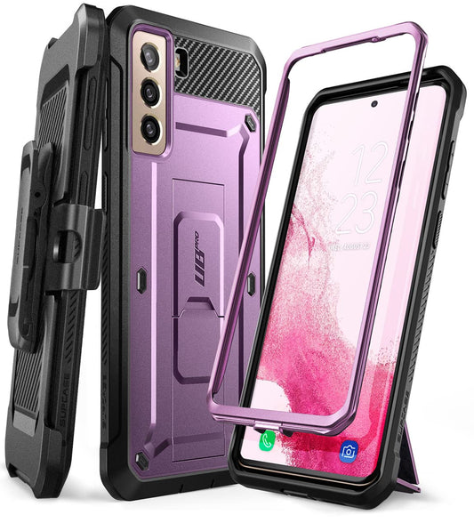 حافظة SUPCASE [Unicorn Beetle Pro Series] مصممة لهاتف Samsung Galaxy S22 Plus 5G (إصدار 2022)، حافظة متينة بطبقة مزدوجة لكامل الجسم وحافظة بمسند بدون واقي شاشة مدمج - بنفسجي