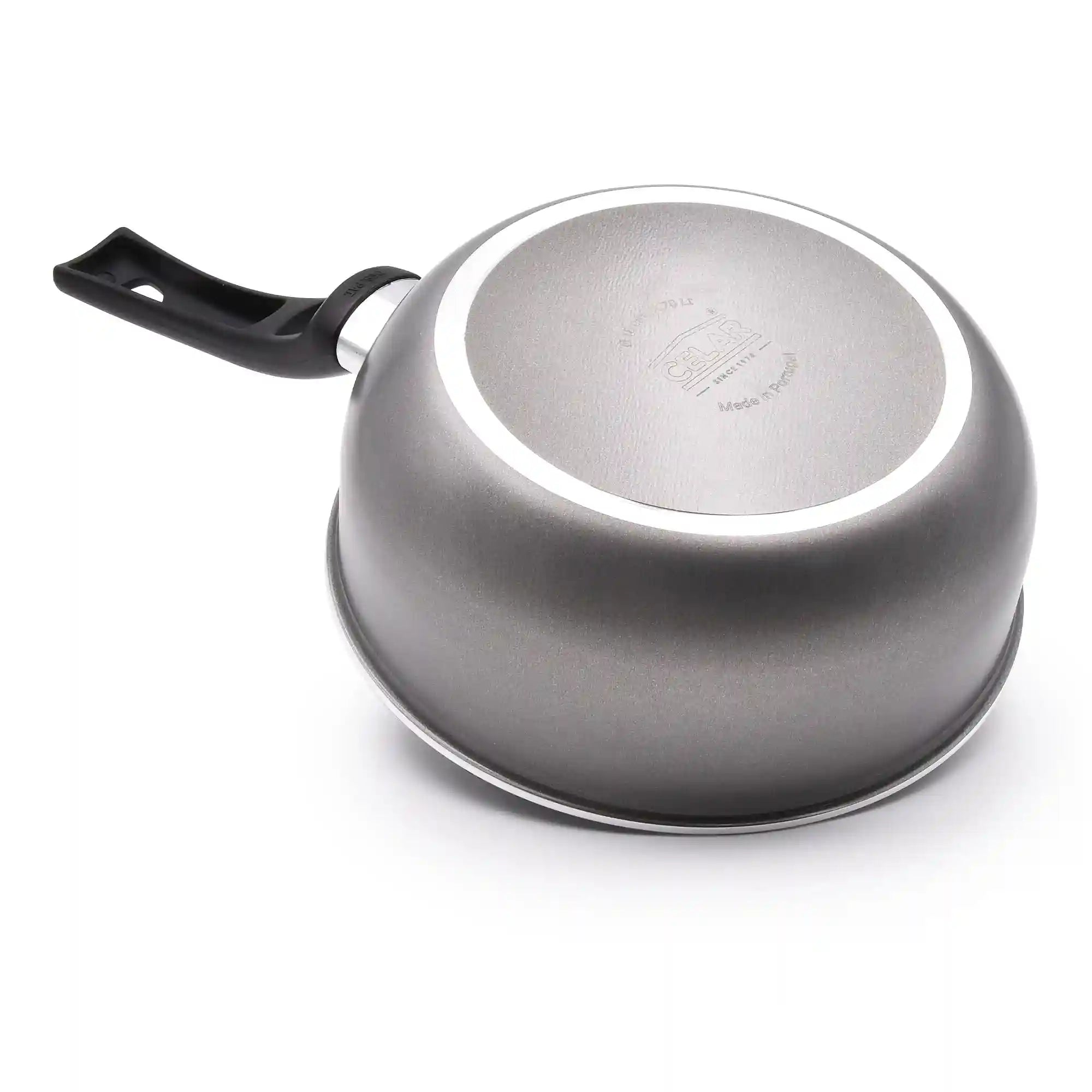 Celar Aluminium Saucepan with Lid – 18 cm, Grey, Non-Stick, Soft Touch Handle