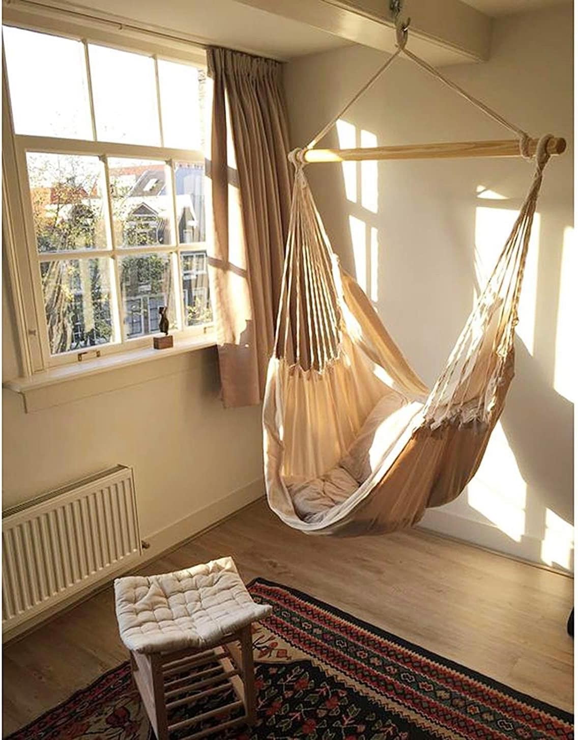 HAYAH LABORATORIES Macrame Hammock Chair – Relax in Boho Style! - Safqqa