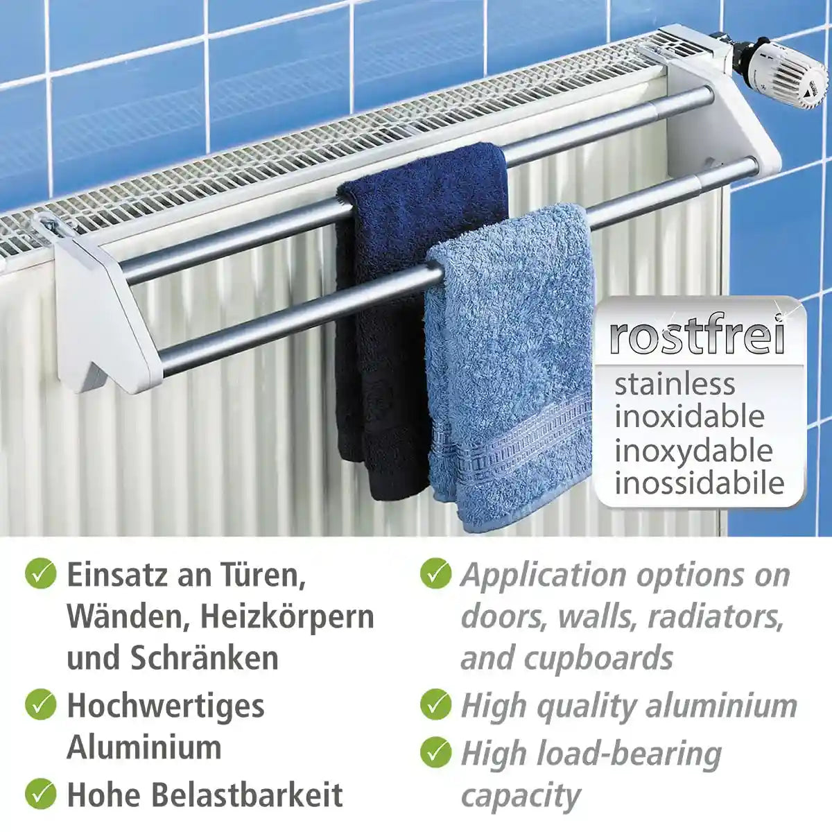 WENKO Standard Radiator Clothes Dryer – Aluminium, Extendable, Indoor & Outdoor, Portable – Safqqa Egypt