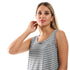 KADY Women Slip On Striped Sleepshirt with Side Patch Pocket NIGHTGOWN,Relaxed fit for comfortable sleep and lounging.
