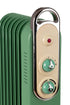 Ariete Vintage Oil Radiator, 9 Heating Elements, 2000W, 3 Power Levels, Handle and Wheels for Easy Transport, Green (By De'longhi Group)