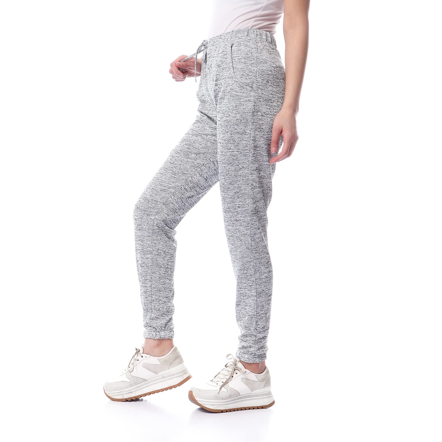 Jamila Women Side Pocket Drawstring Cuffed Cotton Sweatpants