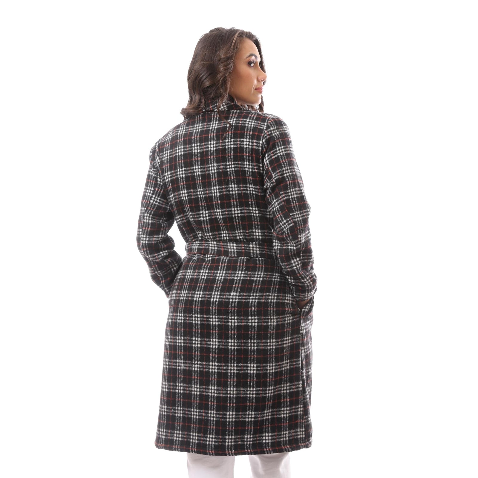Andora Womens Patterned Comfy 36W24W30304 Modern Wool Coat - Safqqa Egypt