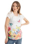 Dalydress Butterflies Print Front Lace Detail T-shirt for Women - Safqqa Egypt