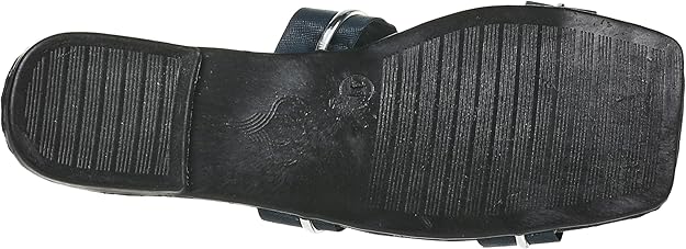 OX Women Faux Leather Slides OX006 Slippers Navy – Safqqa Egypt