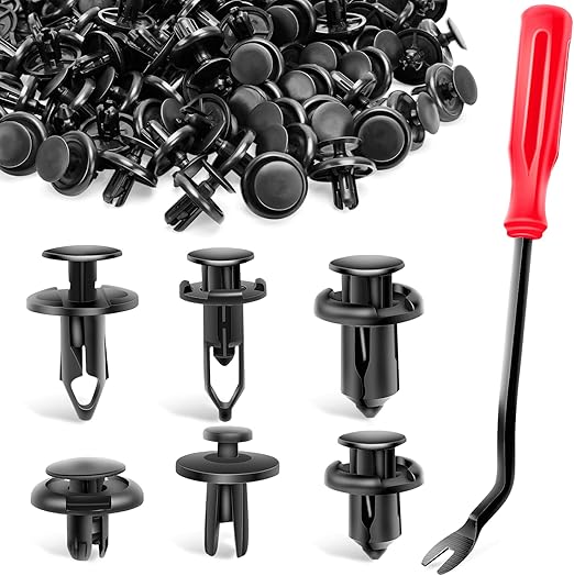 Nilight 120Pcs Car Retainer Clips with Fastener Remover – Replacement Kit for GM, Ford, Toyota, Honda, Chrysler - Safqqa
