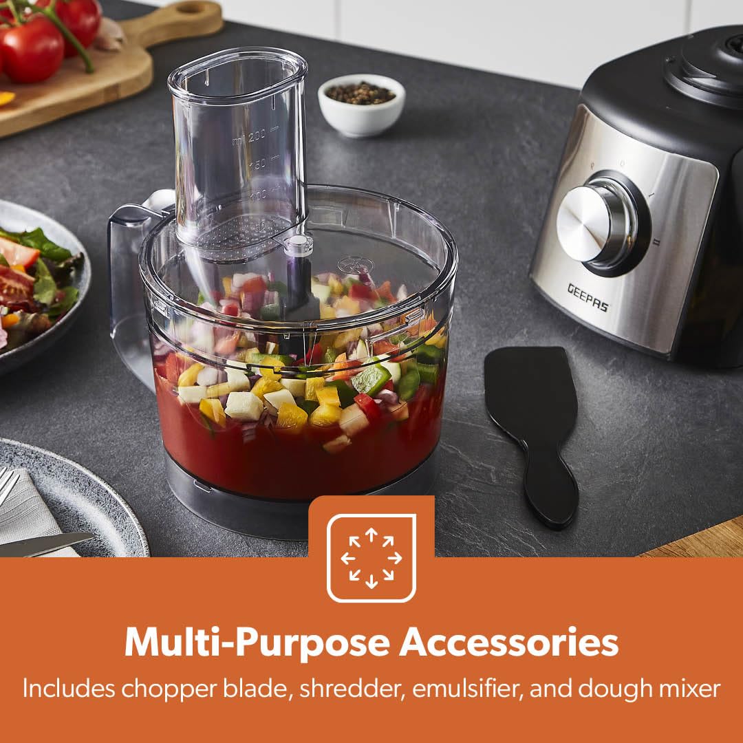 Geepas Food Processor 1200W 1.2L Stainless Steel Bowl – Safqqa Egypt