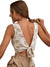 توب كروب نسائي بوهو بطبعة زهور – بدون أكمام وبدون ظهر برباط خلفي