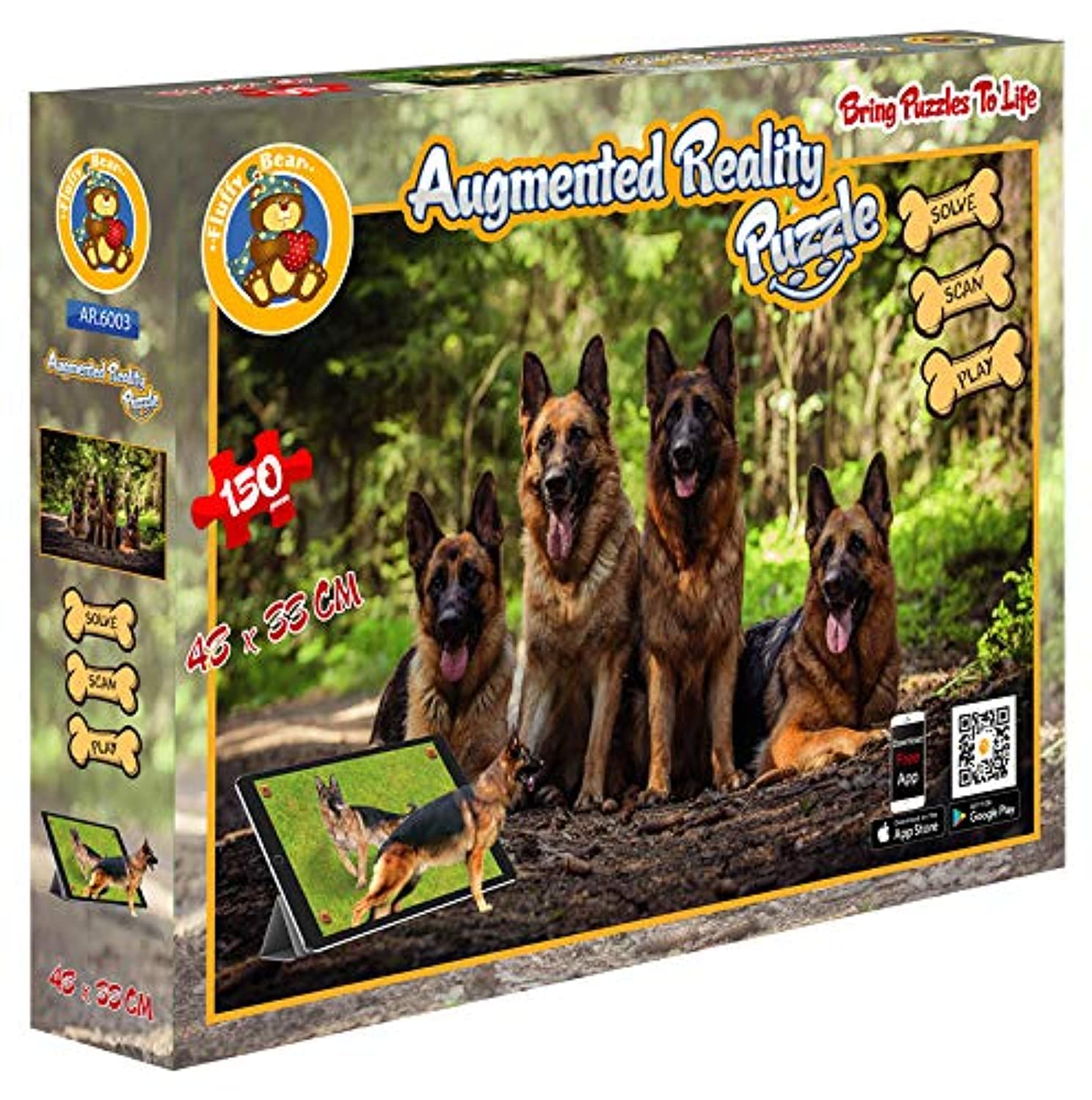 Fluffy Bear , German Sheperd Puzzle• Helps develop problem-solving and cognitive skills