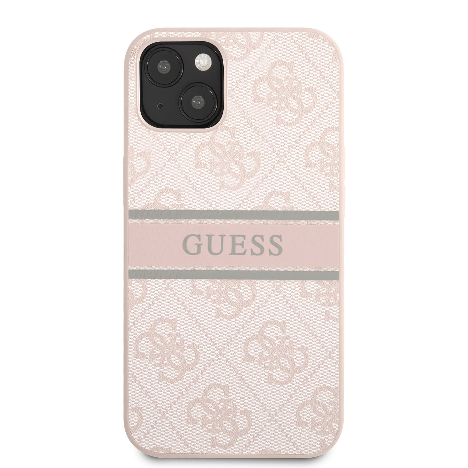غطاء هاتف من Guess 4G مصنوع من جلد PU عالي الجودة ومتوافق مع iPhone 13 Mini (5.4"). يوفر حماية متينة ضد الخدوش والسقوط الطفيف.