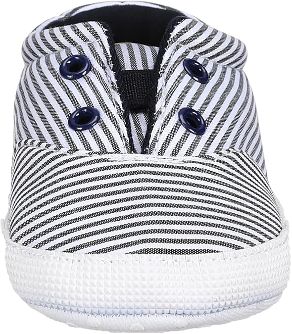 Mix & Max Boys’ Elastic-Insert Striped Low-Top Slip-On Shoes