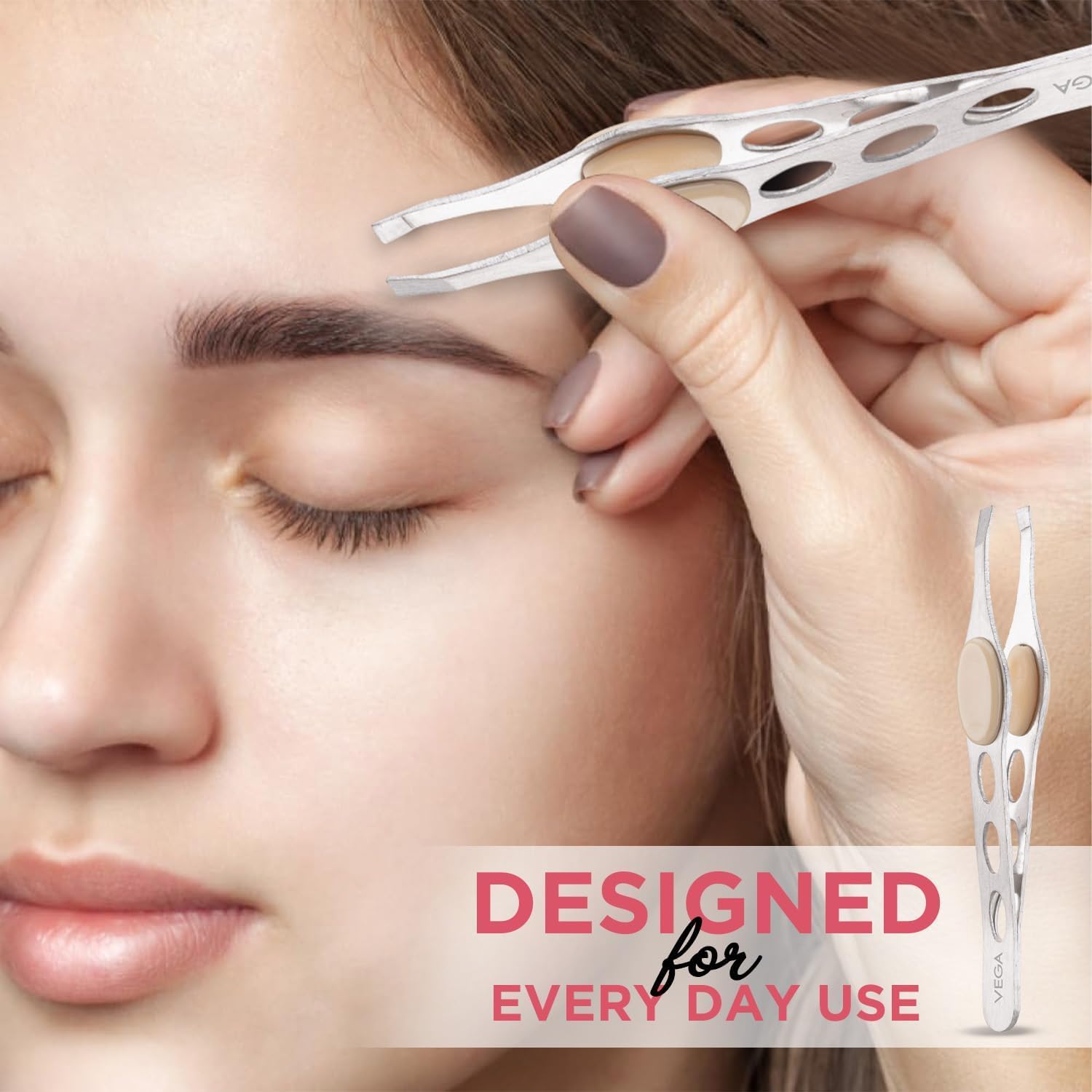 Generic Stainless Steel Tweezers Set of 2, Precision Rustproof Eyebrow & Facial Hair Removal Tool