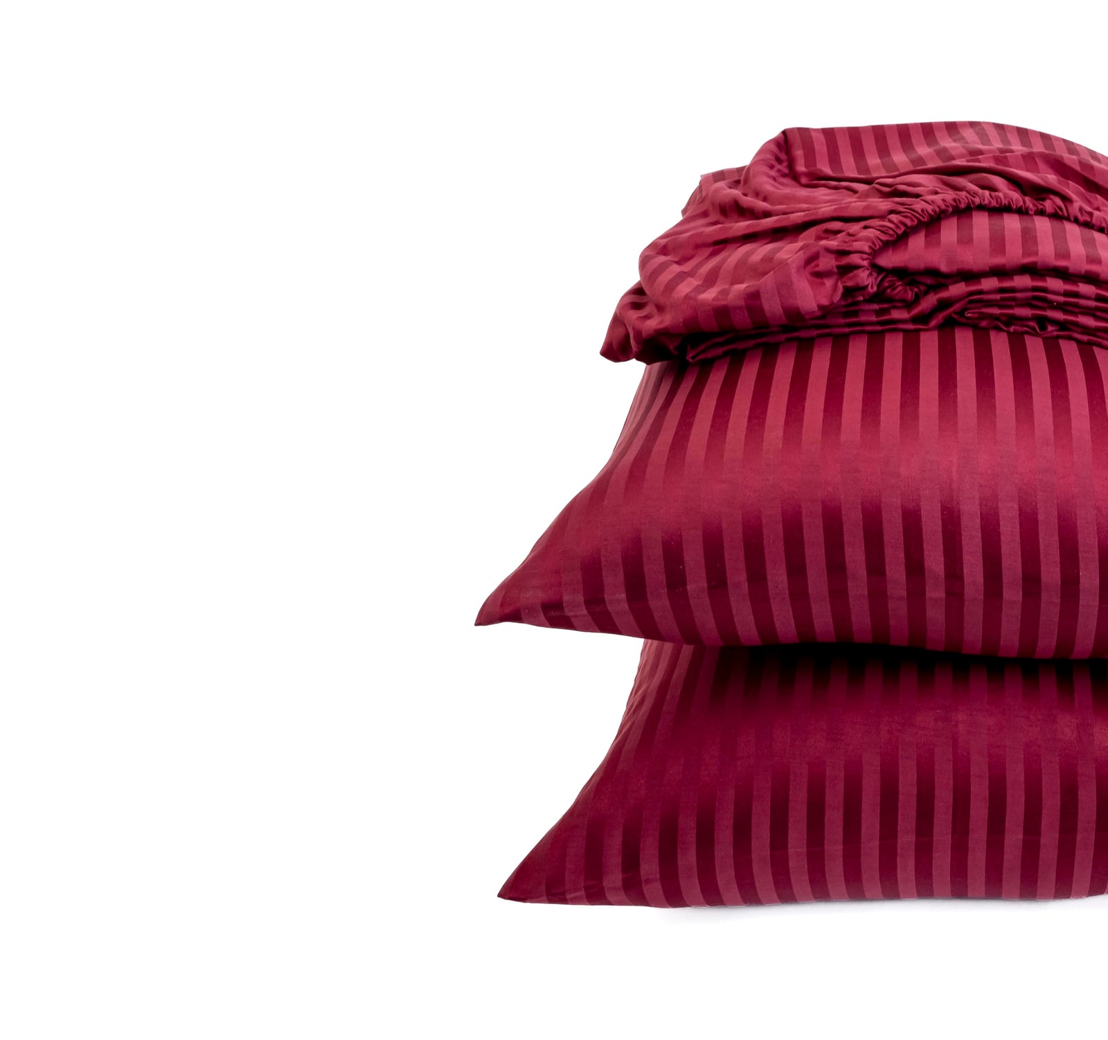 Striped Fitted Sheet Set ,Fine Quality Hotels and Home Décor ,1 Fitted Sheet  + 2 Pillow Cases
