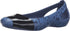 Crocs Sienna Patent Leather Strap Patterned Ballerina Shoes For Women - Navy,