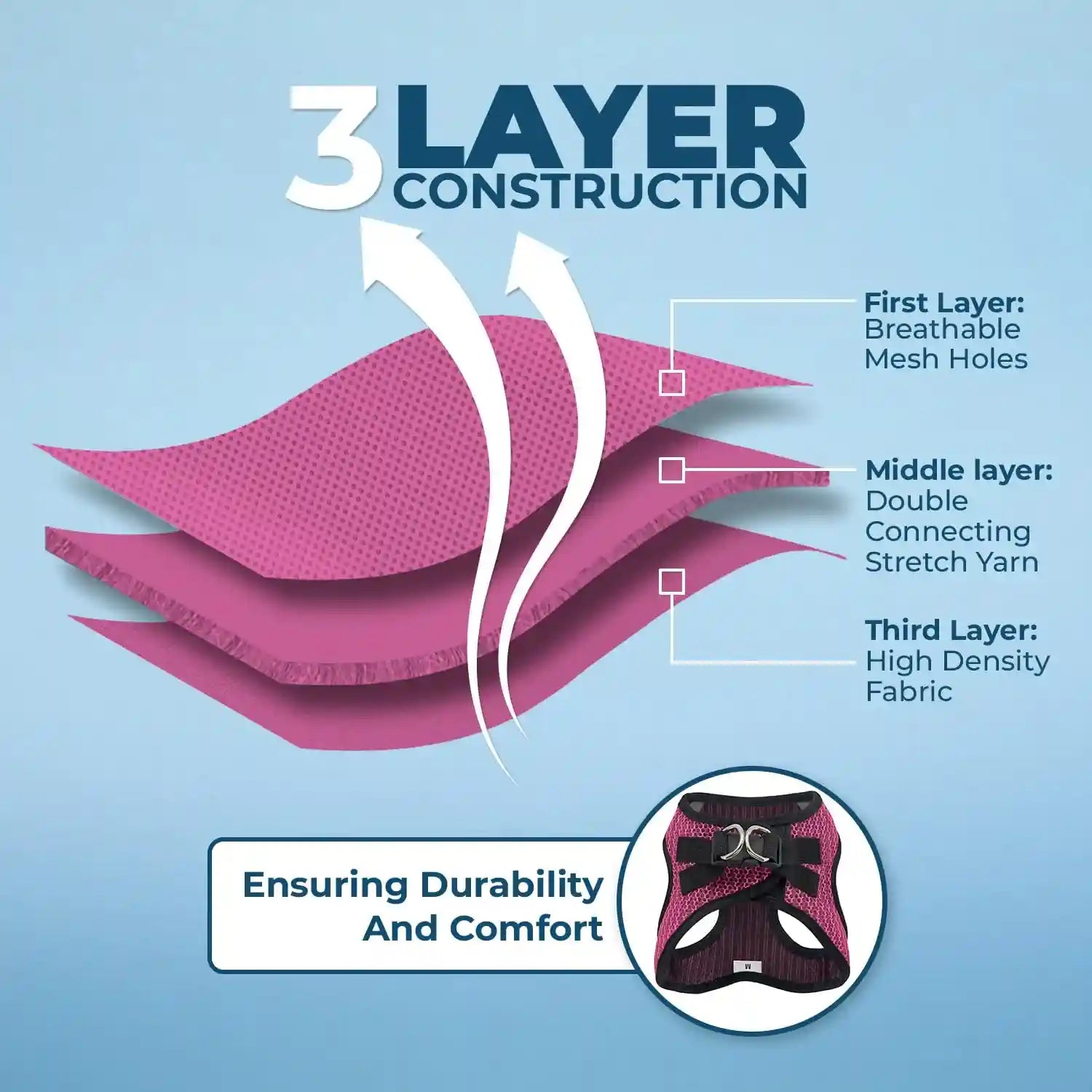 حزام كلاب Best Pet Supplies Voyager – شبكي مقاوم لجميع الأحوال الجوية للكلاب الصغيرة والمتوسطة – Safqqa Egypt