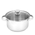 Royalford Massilia Stainless Steel Stockpot with Glass Lid – 20 cm, RF11592 | Induction Compatible