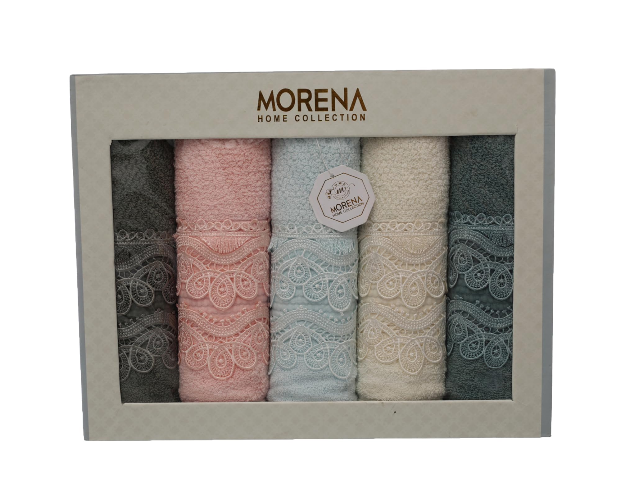  طقم فوط قطن من  Egyptian Textile  عبارة عن 5 قطع يوفر نعومة عالية، امتصاص ممتاز