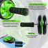Fitness Pro | Ab Roller Wheel with Knee Mat | Abs Workout Equipment | For Abdominal & Core Strength | Exercise Wheels for Home Gym | Built In Spring Resistance | Home Workout Equipment (Green)