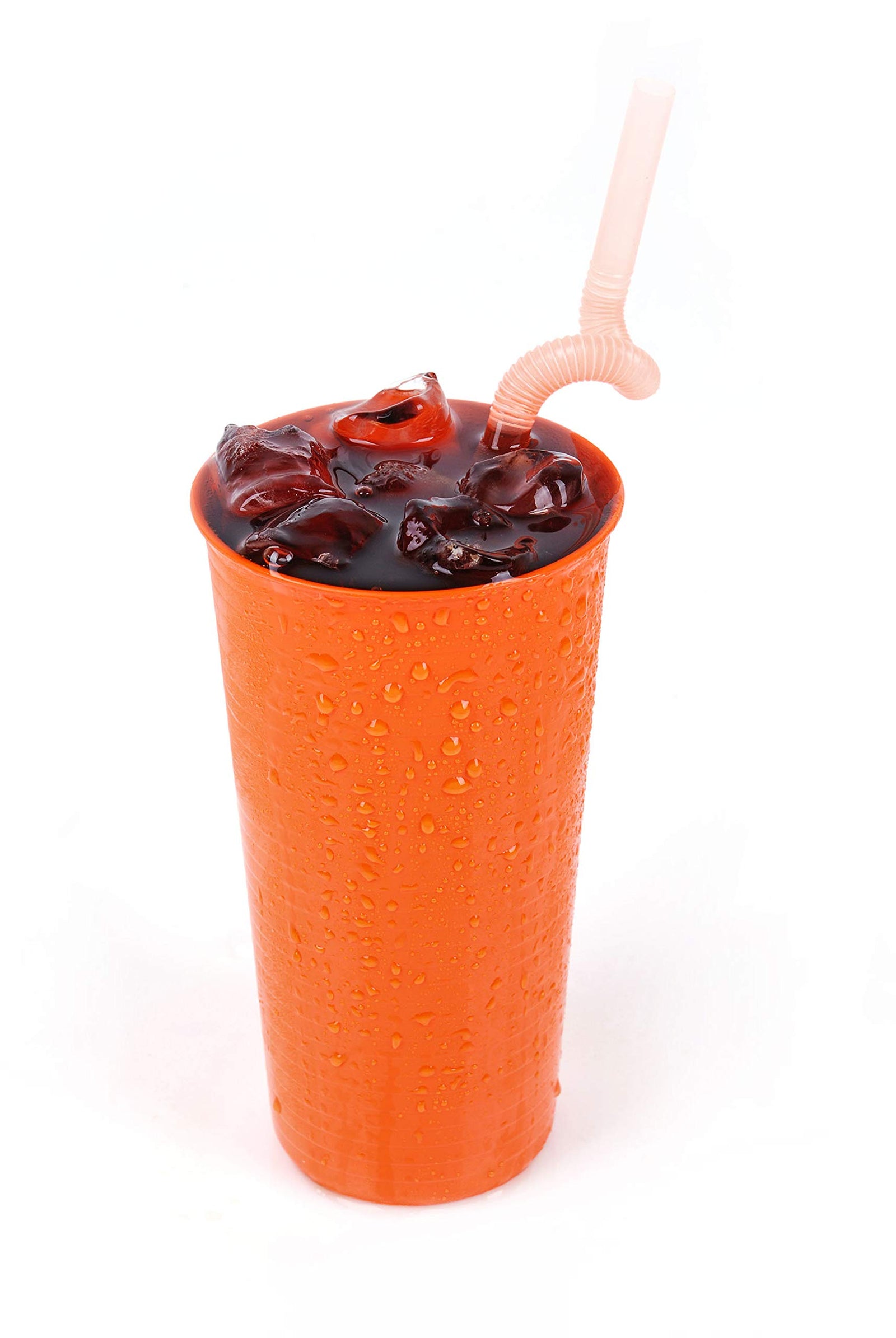 أكواب مينترا هوم البلاستيكية القابلة لإعادة الاستخدام (عبوة من 6 – لون برتقالي). مثالية للحفلات، التجمعات العائلية، الرحلات أو الاستخدام اليومي، حيث تتميز بمتانة عالية وصناعة من بلاستيك آمن خالٍ من مادة الـ BPA لشرب صحي وآمن