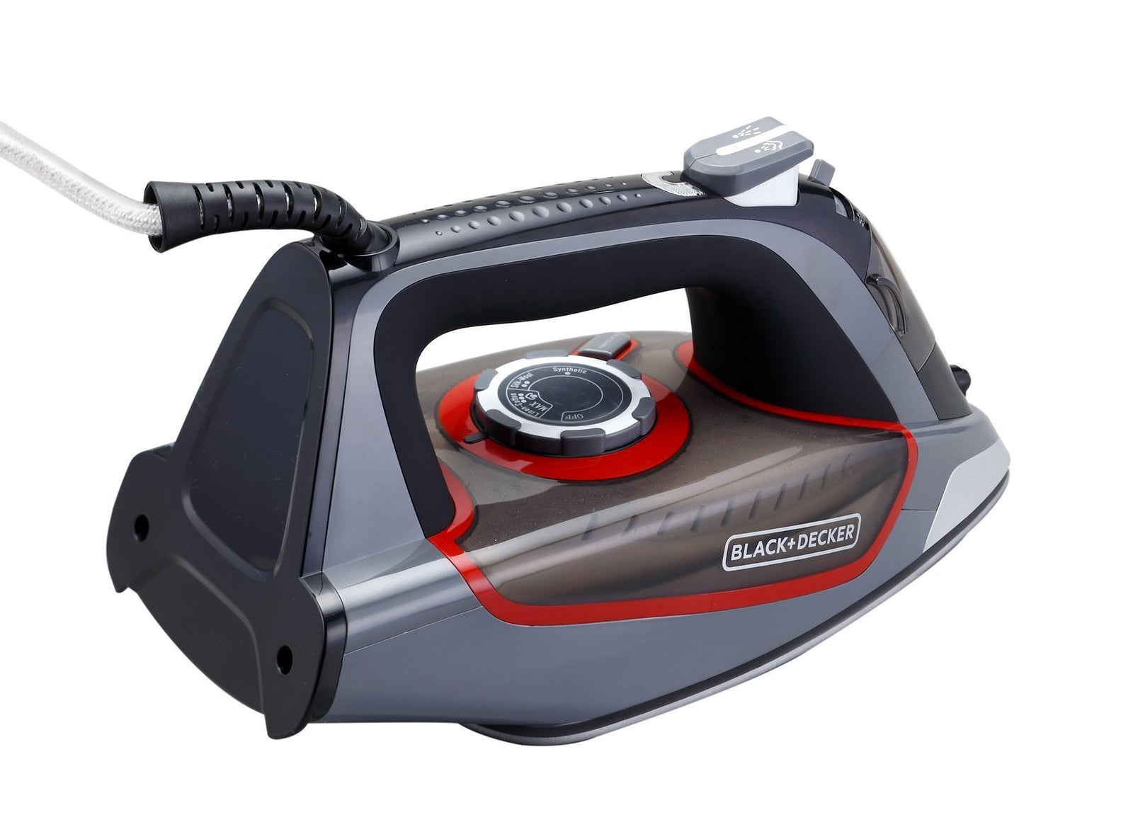 Black & Decker Steam Iron With Ceramic Soleplate 2200W,Grey,X2050-b5