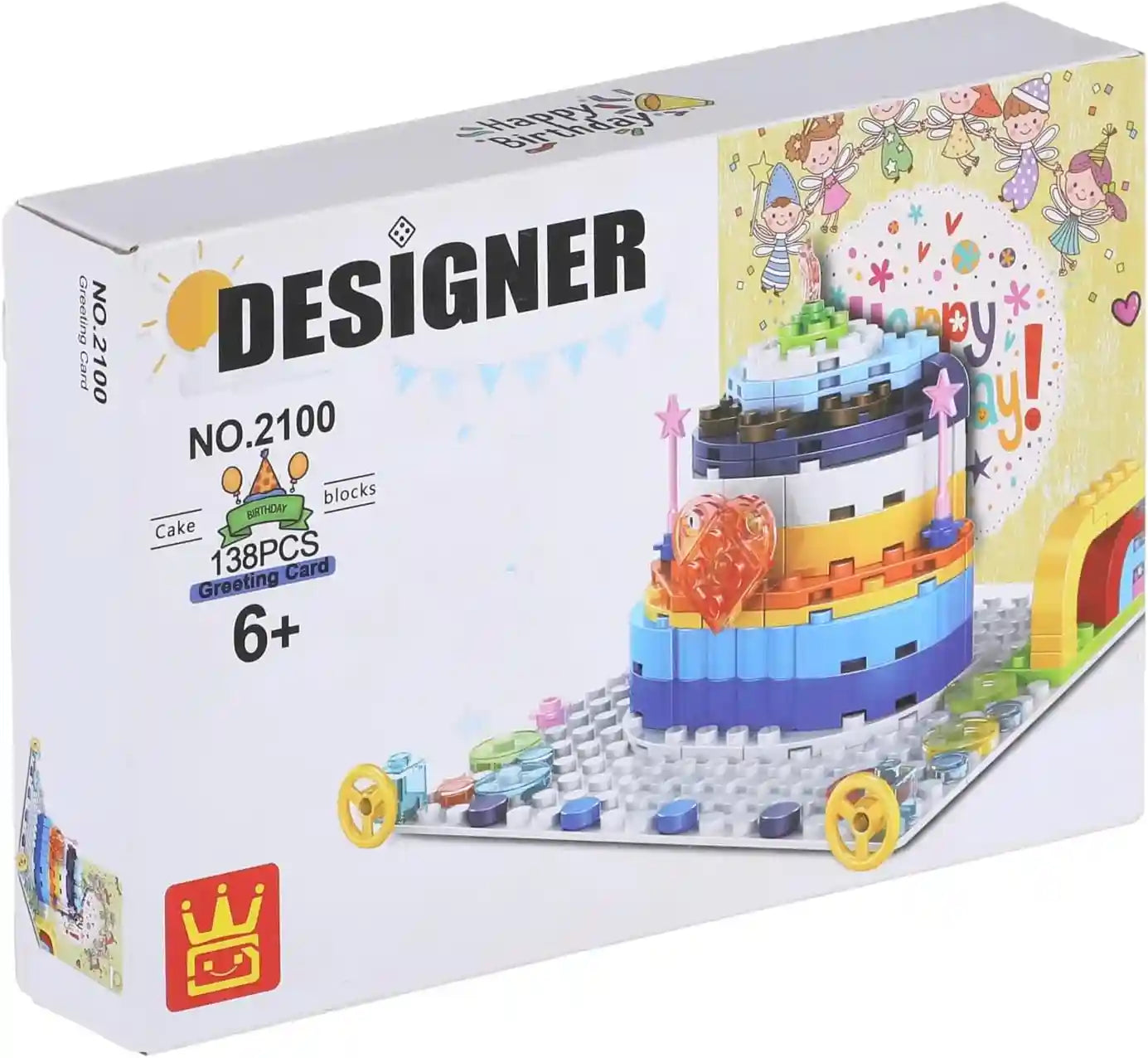 Wange Happy Birthday Cake Clamp Blocks – Item No. 2100, 138 Pieces