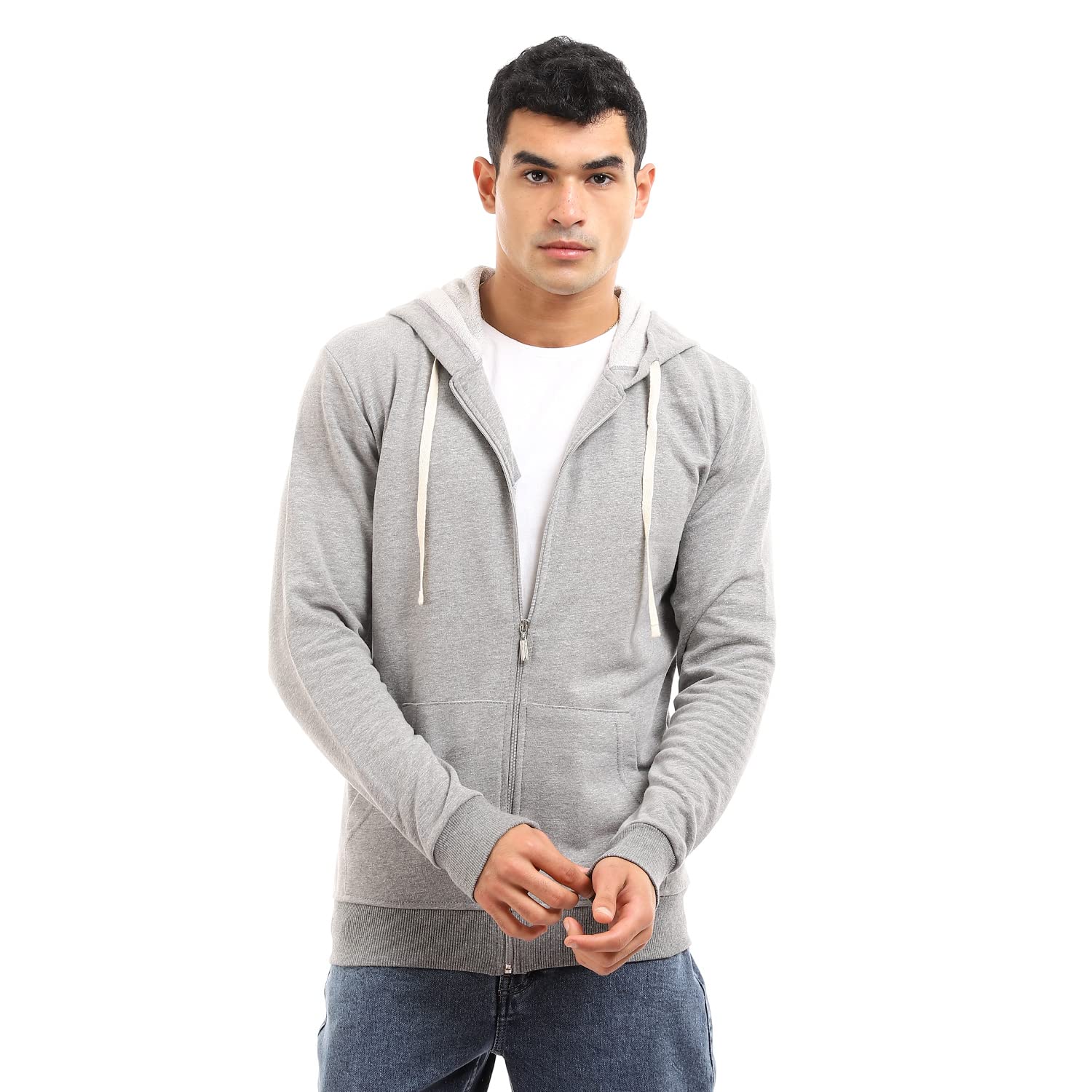 Off Cliff Long Sleeves Zipper Jacket For Men,Lightweight yet cozy, perfect for casual outings or outdoor activities.