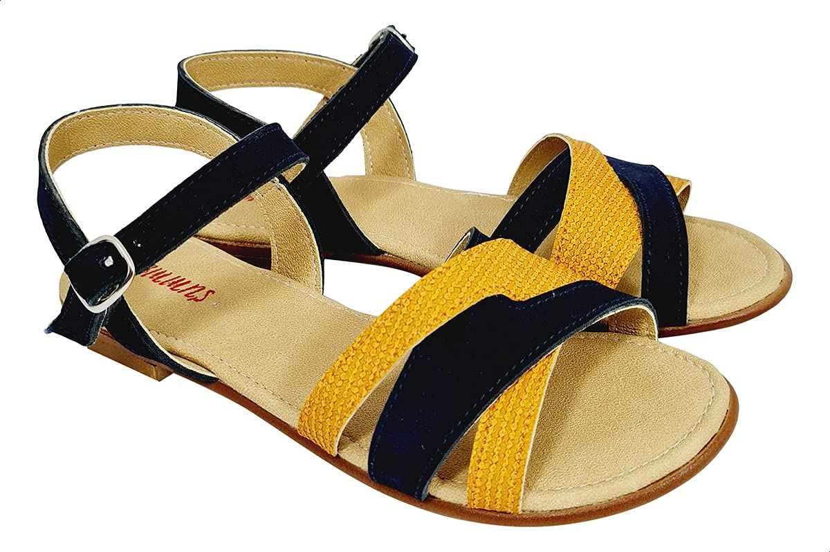 Summer Slingback Velcro Closure Flat Sandals for Girls - Safqqa Egypt