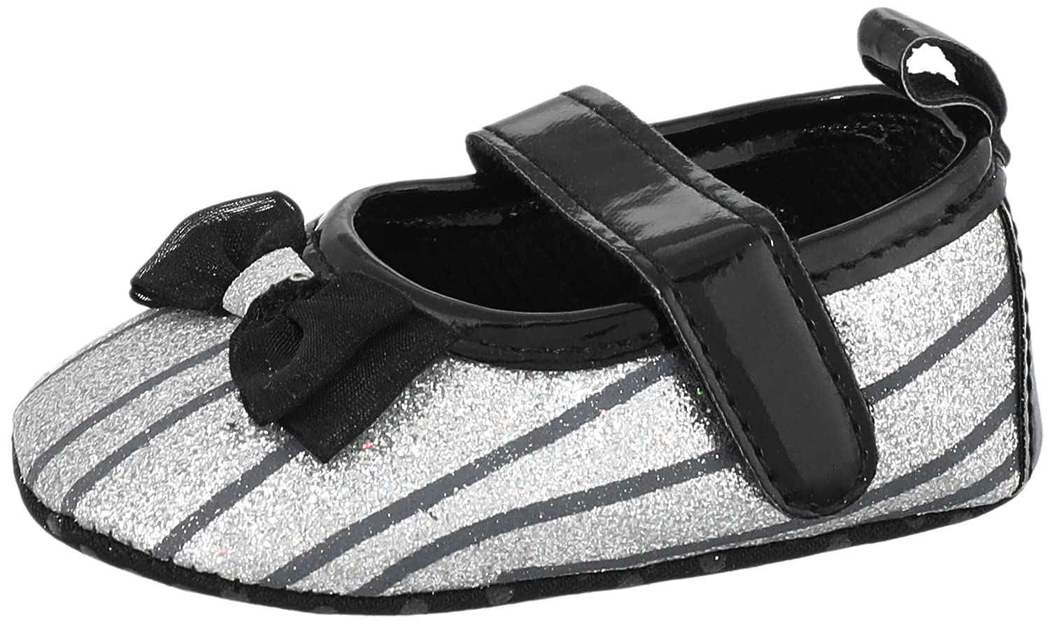 Mix & Max Striped Front Bow Velcro Strap Shoes for Girls