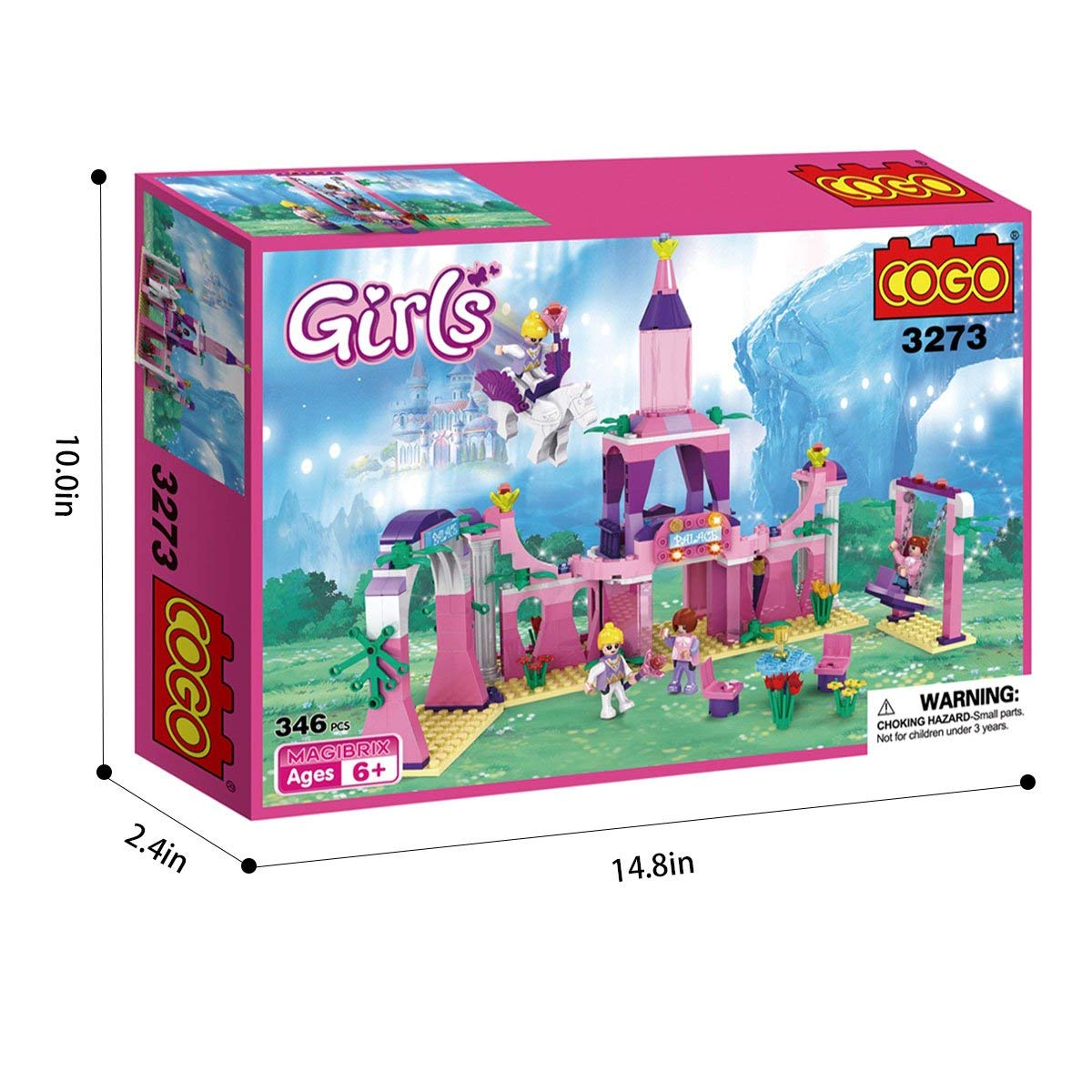 COGO Girls Princess Castle Building Play Set Christmas Toys for Girls 346 Pieces