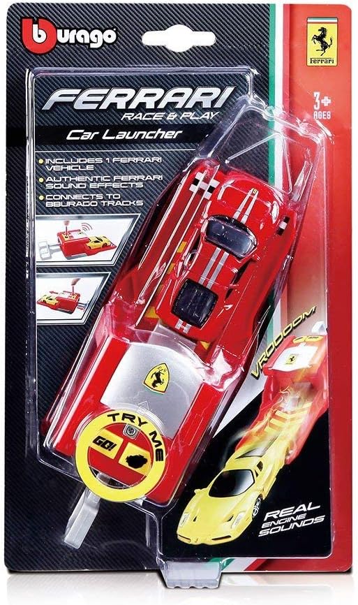 Bburago 1:64 Ferrari Car Launcher Set, Multi Color