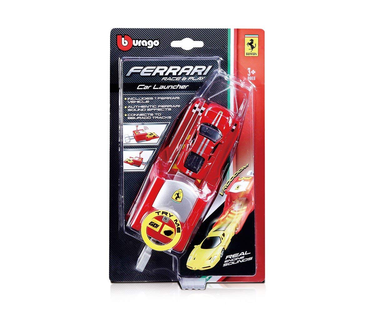 Bburago 1:64 Ferrari Car Launcher Set, Multi Color