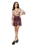 Splash Womens Blouses Long SLeeves Patterned Cropped Top for Women