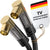 KabelDirekt 395 20m Coaxial Aerial/Antenna Cable with angle 90 ° (Male to Female, 75 Ohm, for TV, HDTV, radio, DVB-T2, DVB-C, DVB-S) PRO Series black
