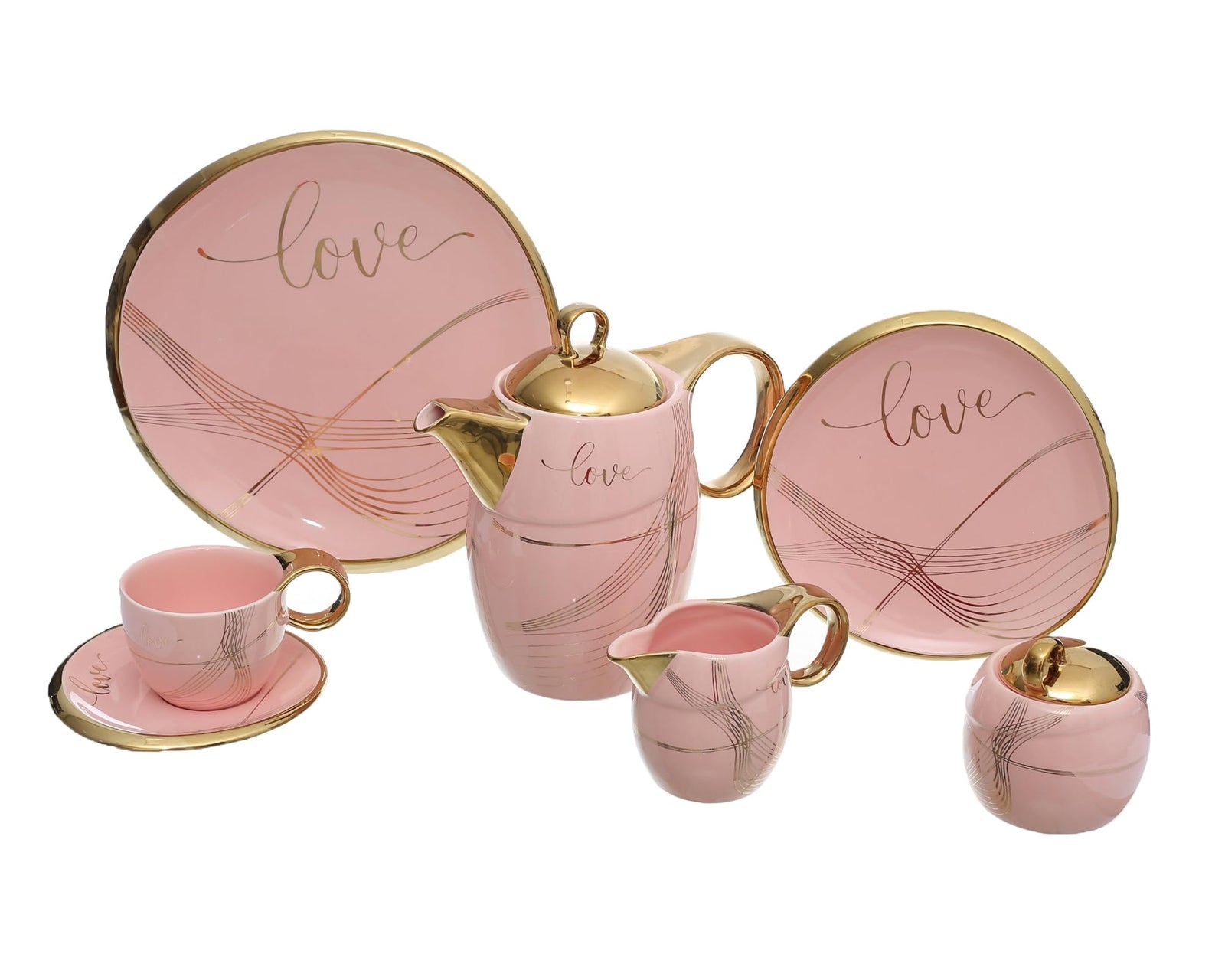 Oxford TJ0015 24-Piece Tea Set – Elegant Porcelain Design