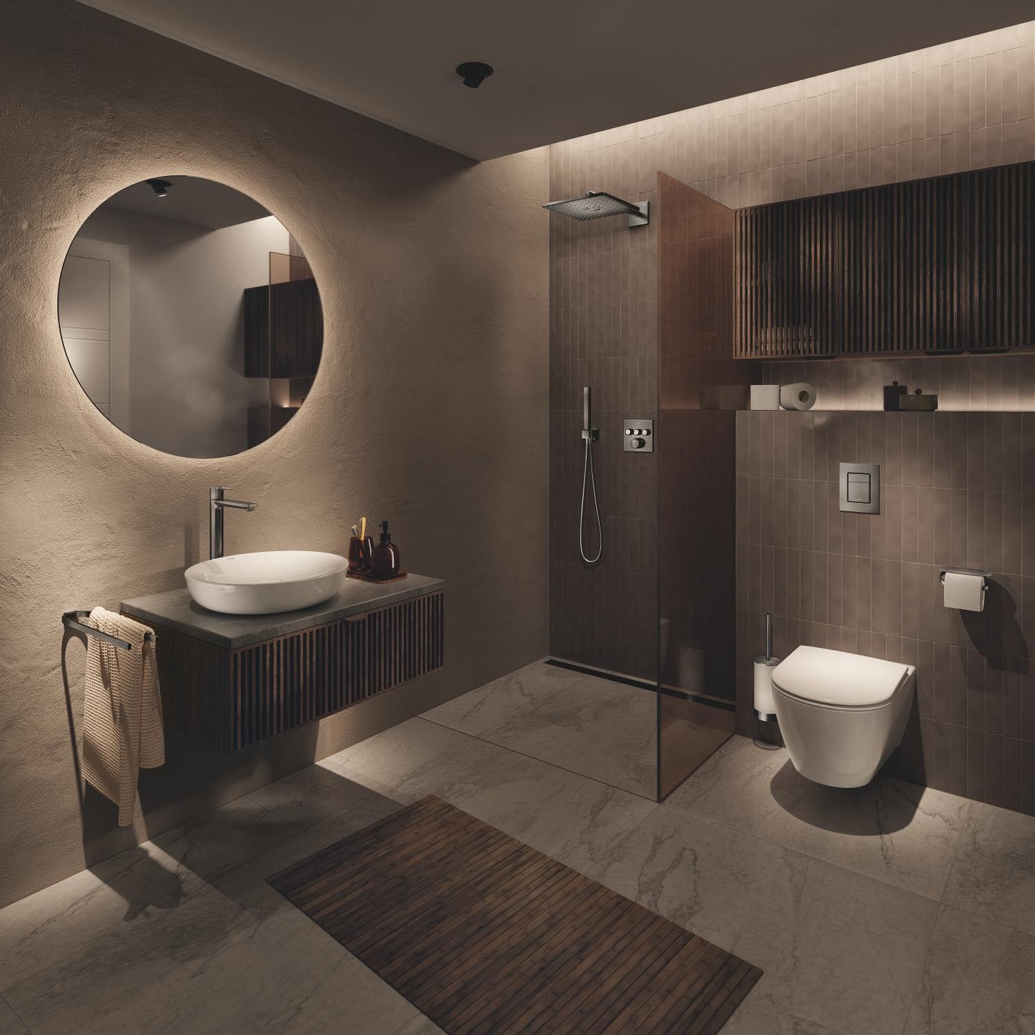 GROHE Concealed 3-way Square Bathtub Mixer – Safqqa Egypt