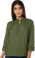 Symbol Women’s Blouses Solid Regular Fit Top