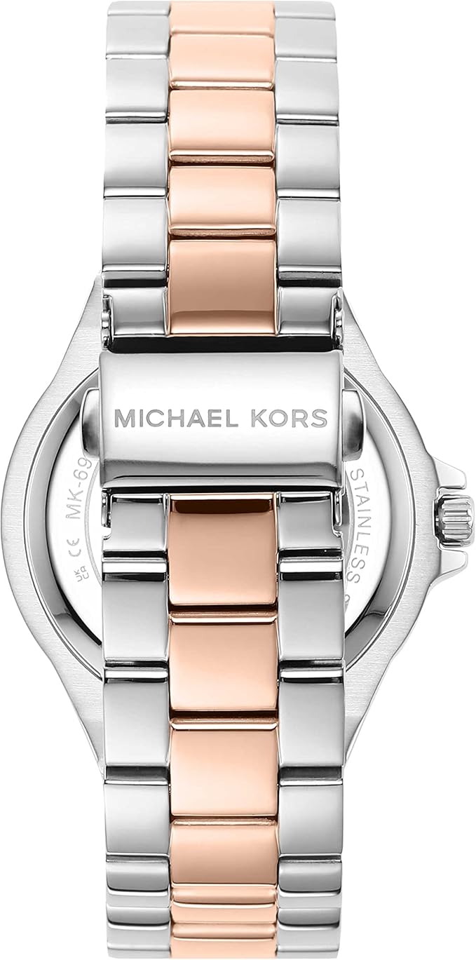 Michael Kors Lennox Three-Hand Stainless Steel Watch, Rose/Silver, One Size, MK6989 - Lennox Three Hand Stainless Steel Watch, womens