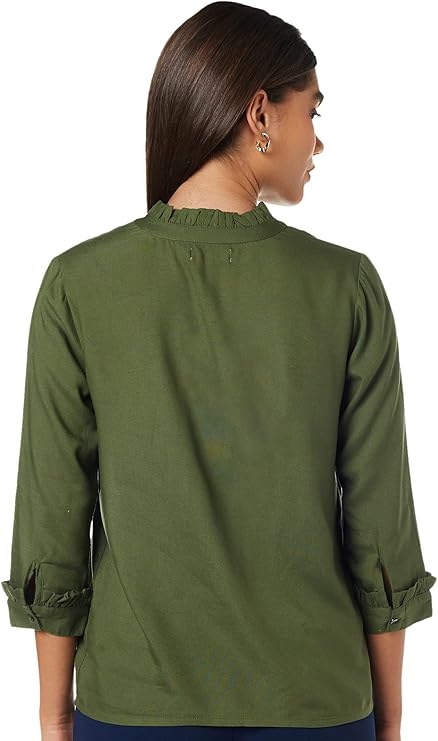 Symbol Women’s Blouses Solid Regular Fit Top – Safqqa Egypt