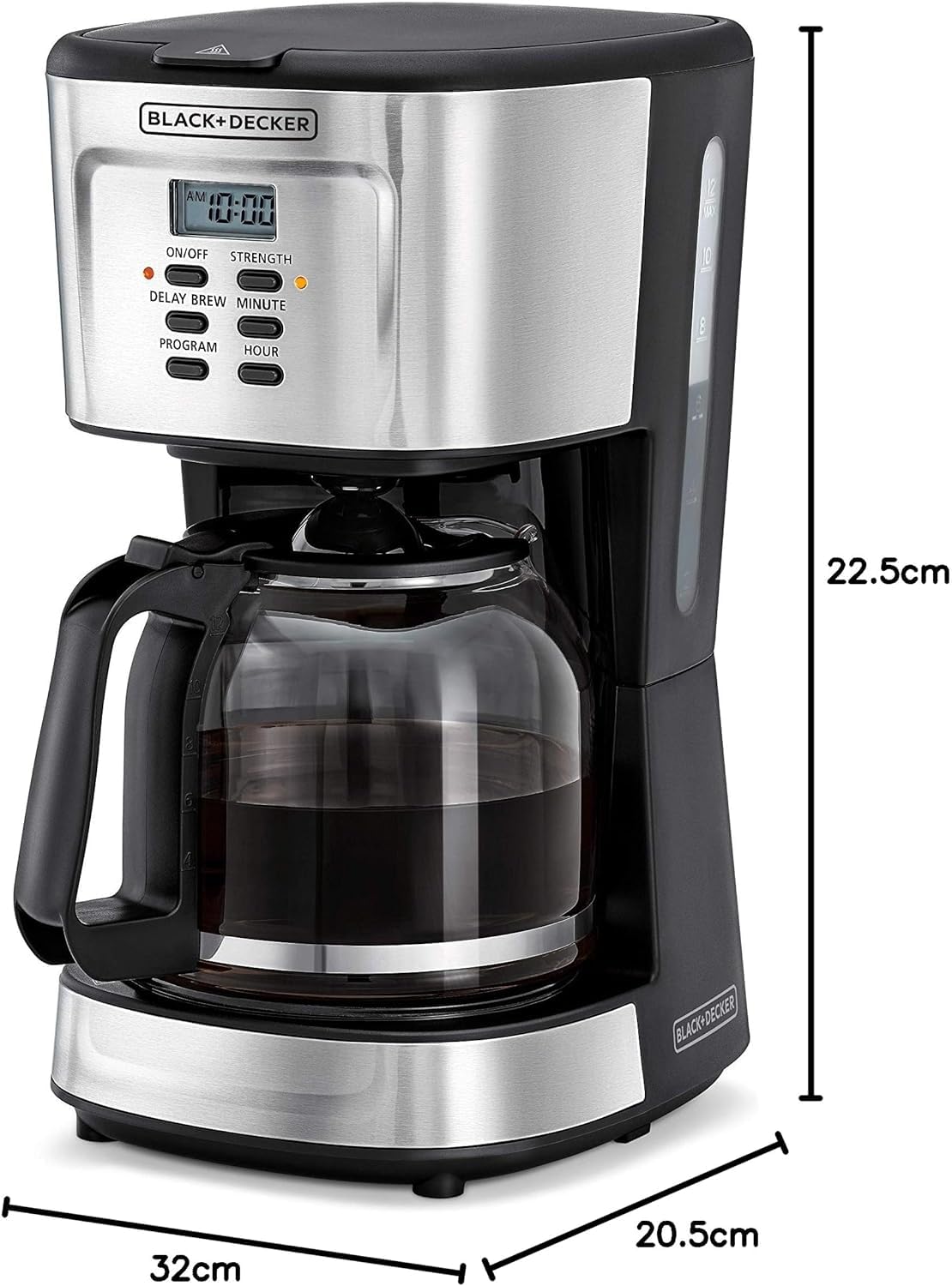 Black & Decker DCM85-B5 900W Programmable Coffee Maker with LCD Display, 900 W- Have Scratches