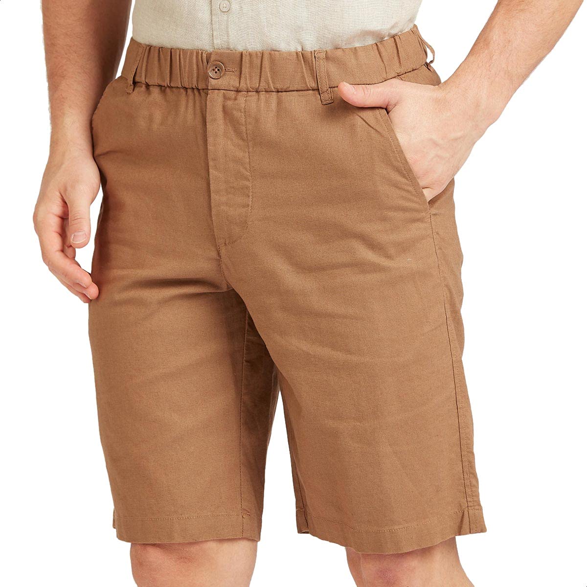 شورت رجالي من سبلاش بخصر مطاطي وتصميم سادة بارتفاع متوسط، يوفر راحة مثالية ومظهرًا عمليًا للاستخدام اليومي. – Safqqa Egypt