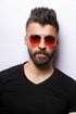 Vegas V2040 Square Sunglasses with Modern Design and Metal Frame for Men - Red