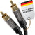 KabelDirekt 455 0.5m RCA/phono subwoofer lead cable, 1 to RCA/phono, audio/digital/video (coax male/male cinch plugs, for amps/Hi-Fis, audio signals/composite video, 75 ohm) black