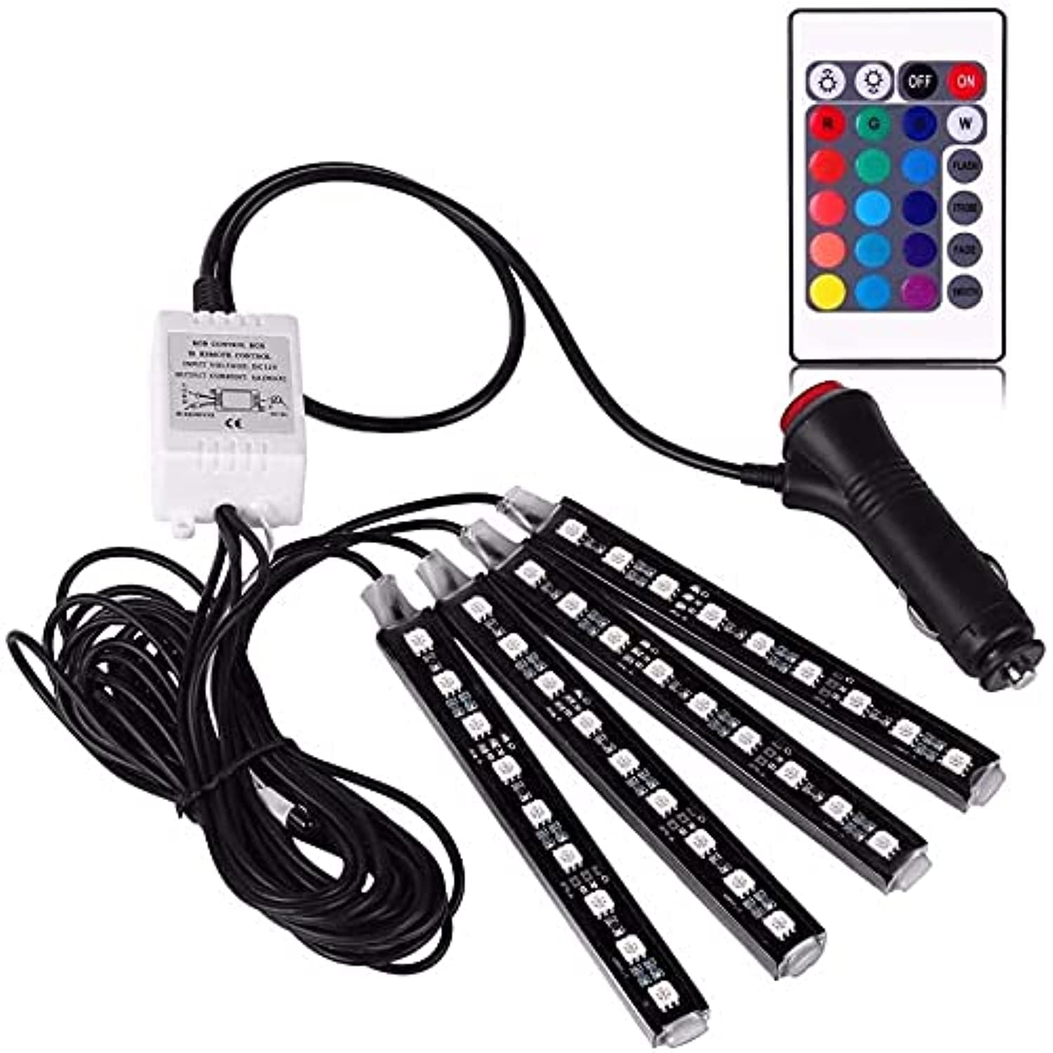 Car Pedals Salon LED Strip Kit with Music Sensor and Remote Control – 8 Colors