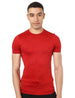 Magma Patterned Round Neck Short Sleeves Slim-Fit Sports T-Shirt for Men - Safqqa Egypt