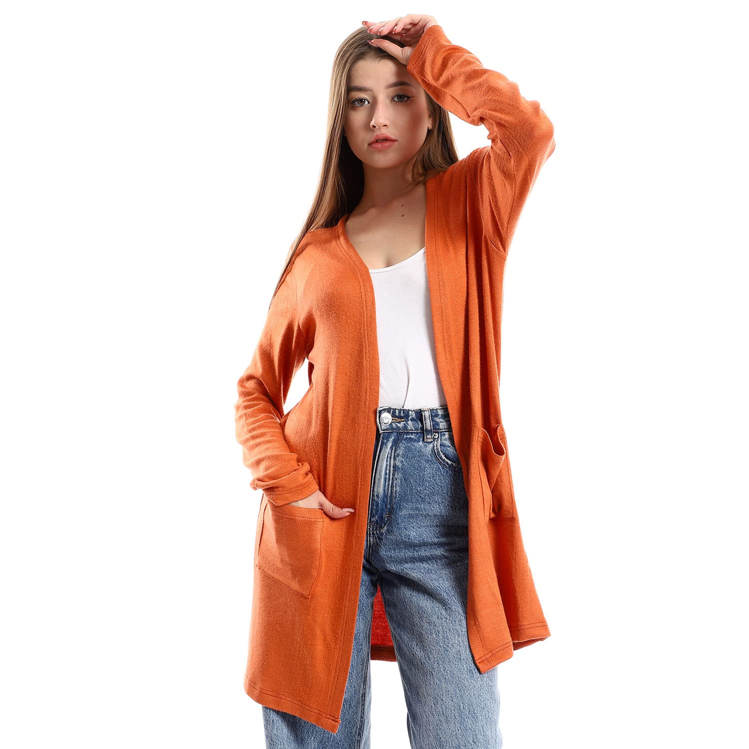 JAMILA Women Side Pockets Short Cardigan