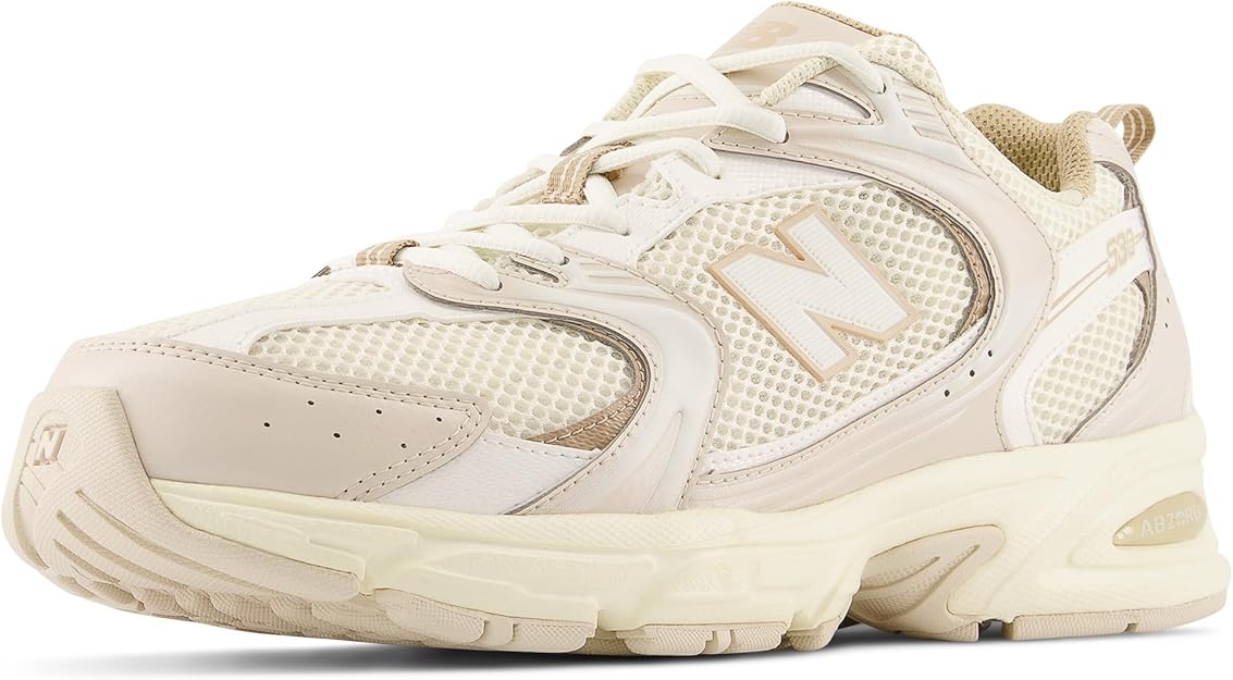 New Balance Women Running Shoes Beige Lightweight Sneakers